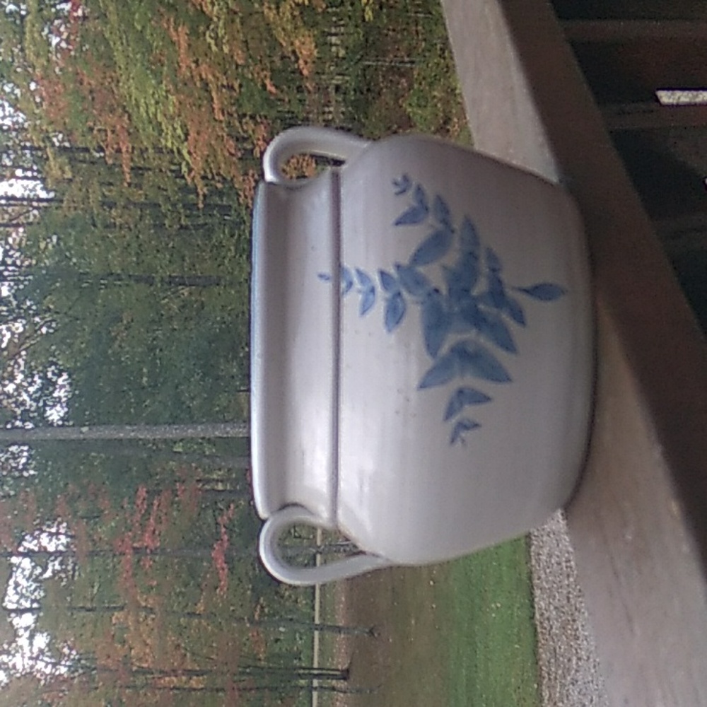 CROCK  Vintage RED WING 🪽  Handled Crock NICE  BLUE MARKINGS  NPLVC